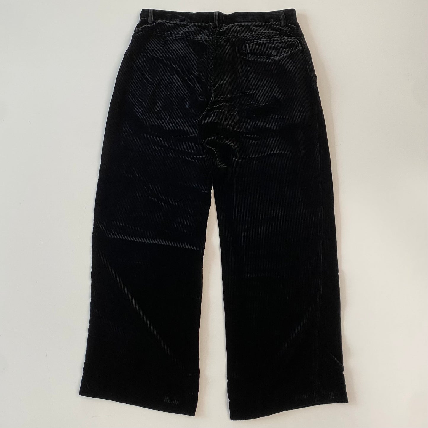 Giorgio Armani 1980 Wide Leg Black Velvet Trousers