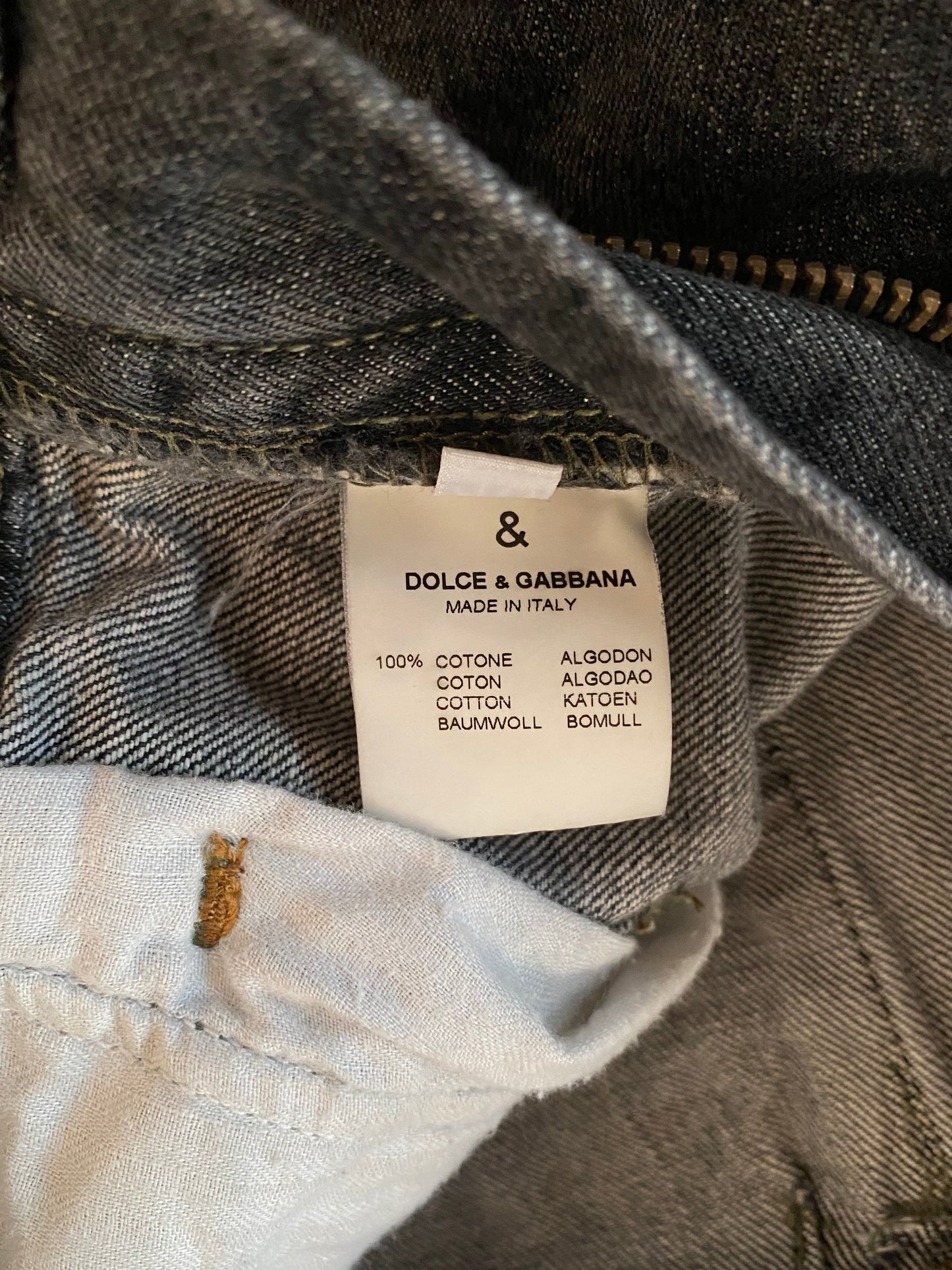 Dolce Gabbana 2003 Denim Parachute Cargo Pants