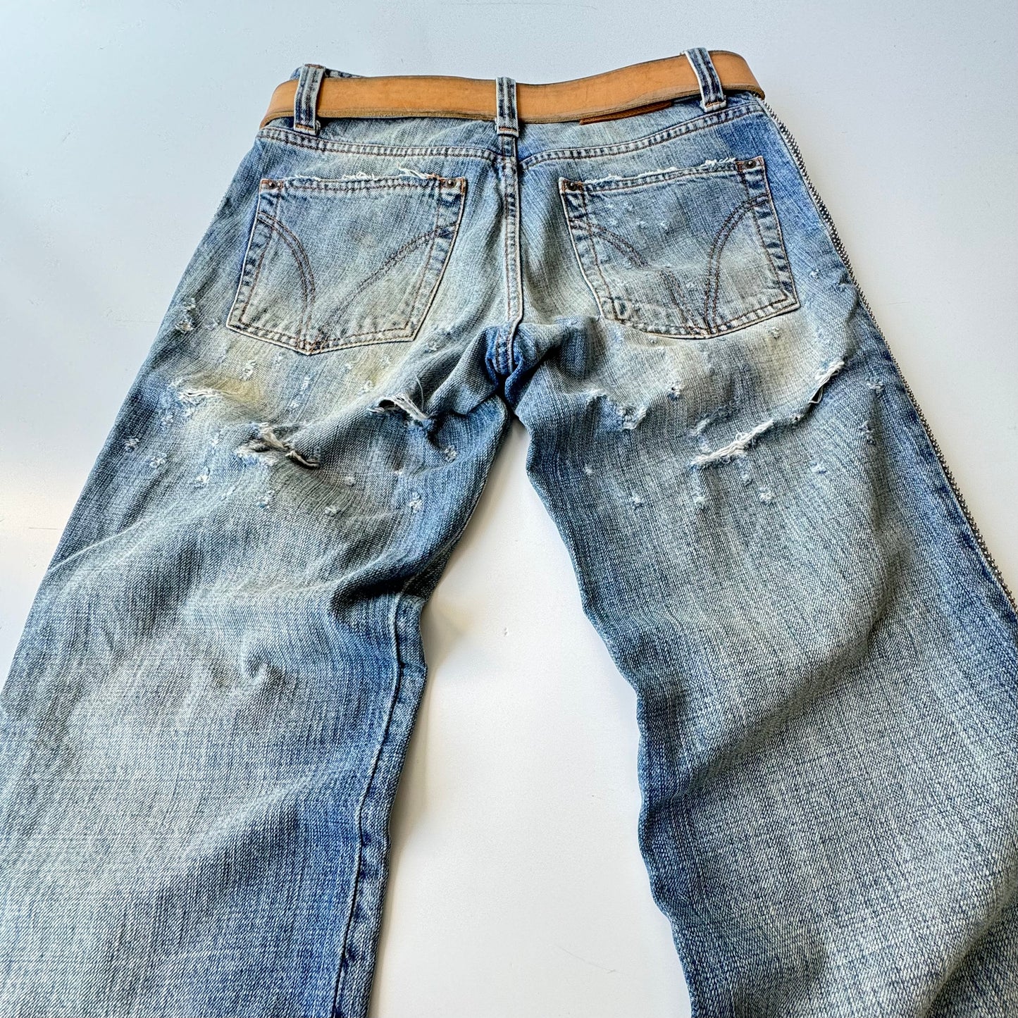 Dolce Gabbana Spring/Summer 2005 Rockstar Studs Destroy Denim Jeans