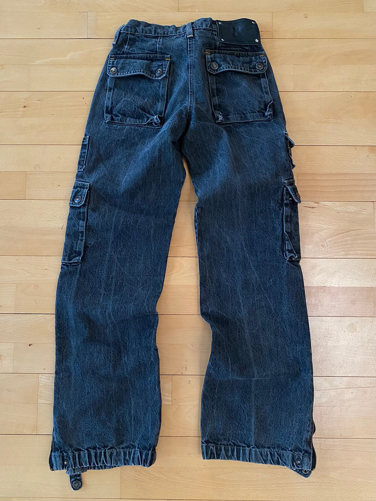 Dolce Gabbana 2003 Denim Parachute Cargo Pants
