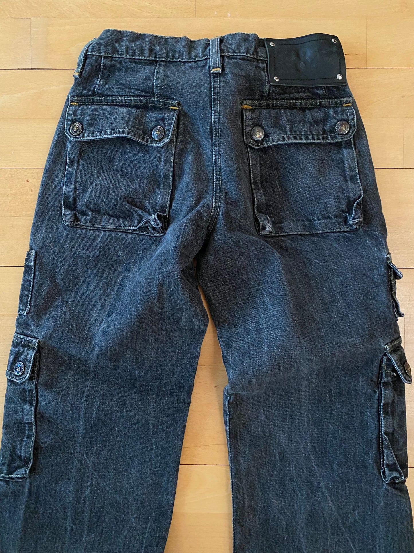 Dolce Gabbana 2003 Denim Parachute Cargo Pants