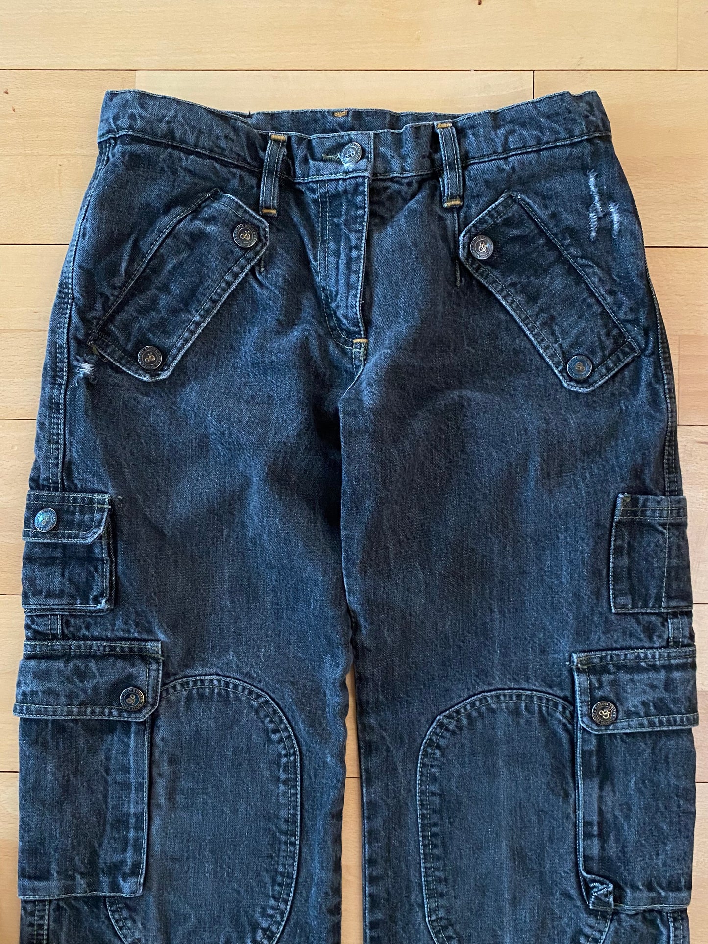 Dolce Gabbana 2003 Denim Parachute Cargo Pants