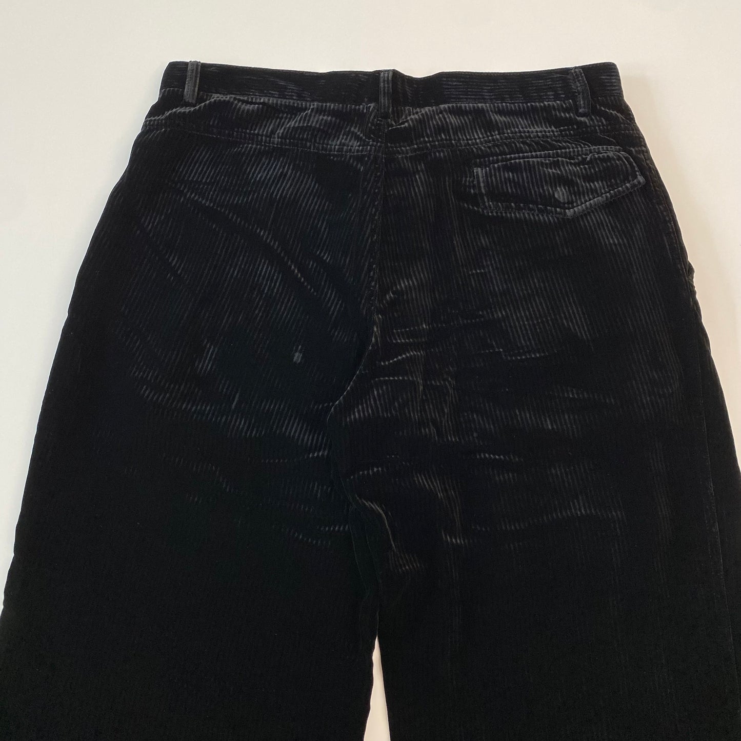 Giorgio Armani 1980 Wide Leg Black Velvet Trousers