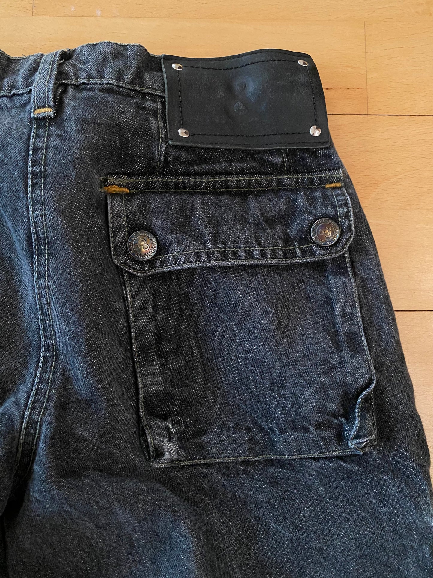 Dolce Gabbana 2003 Denim Parachute Cargo Pants