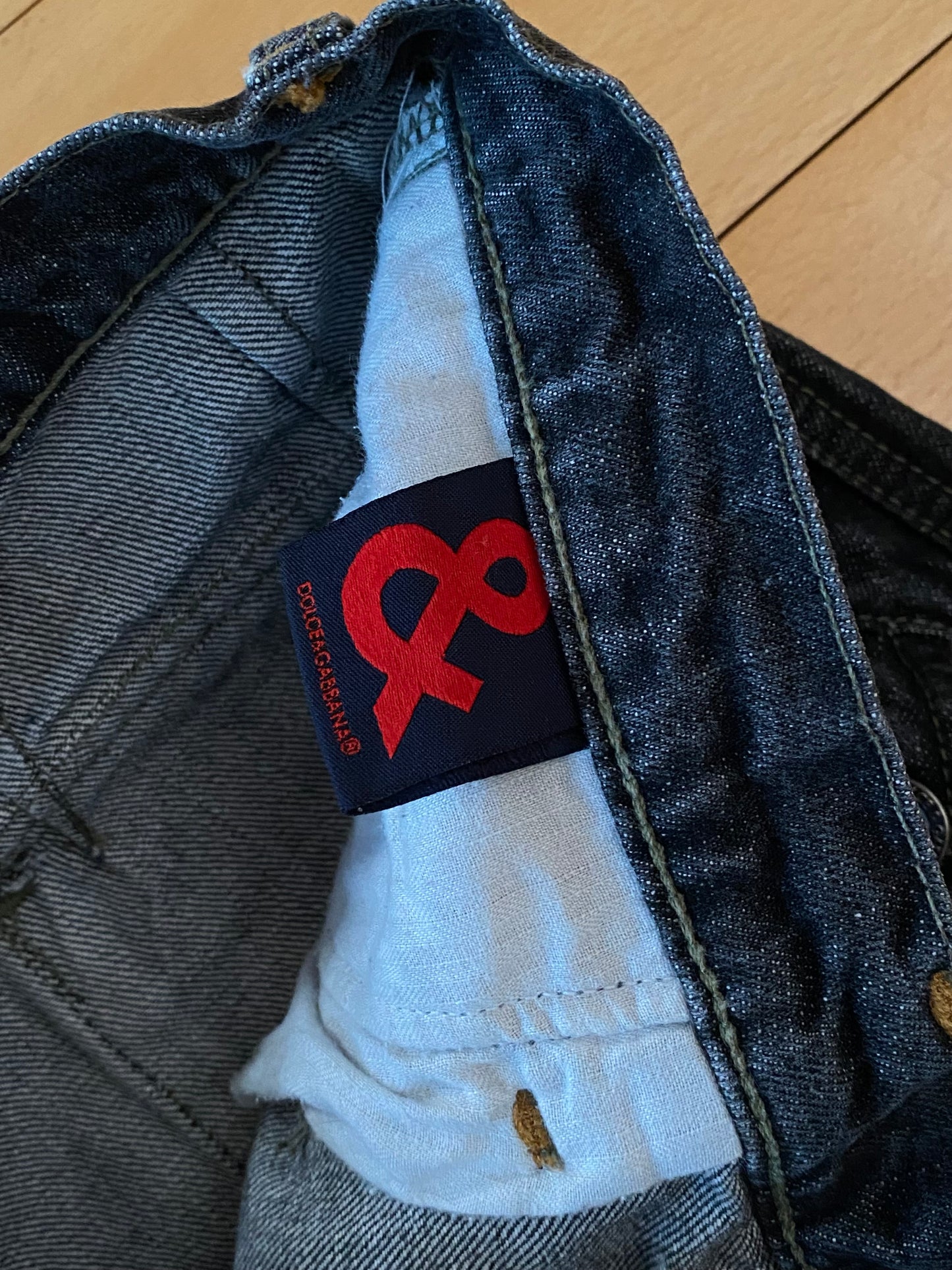Dolce Gabbana 2003 Denim Parachute Cargo Pants