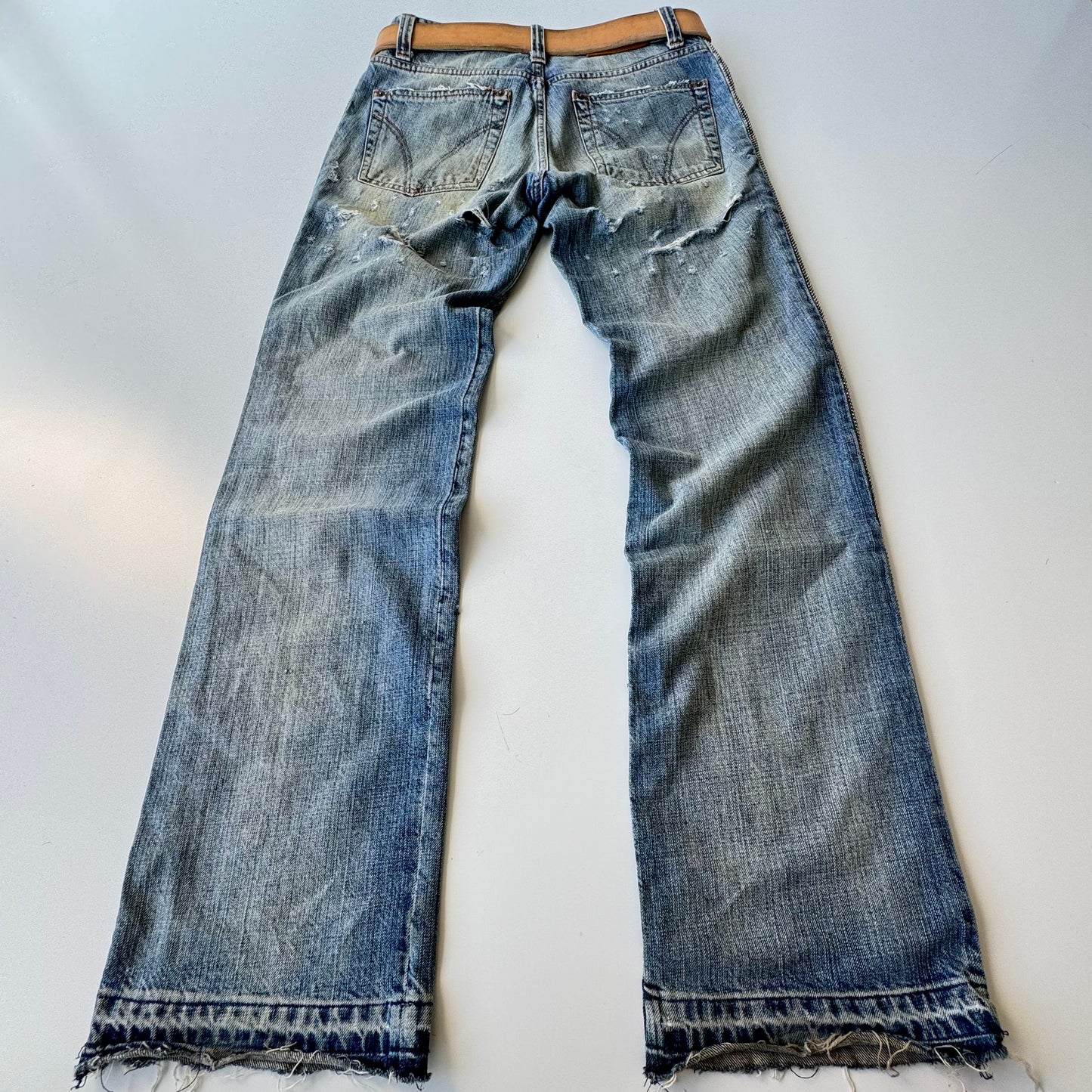 Dolce Gabbana Spring/Summer 2005 Rockstar Studs Destroy Denim Jeans