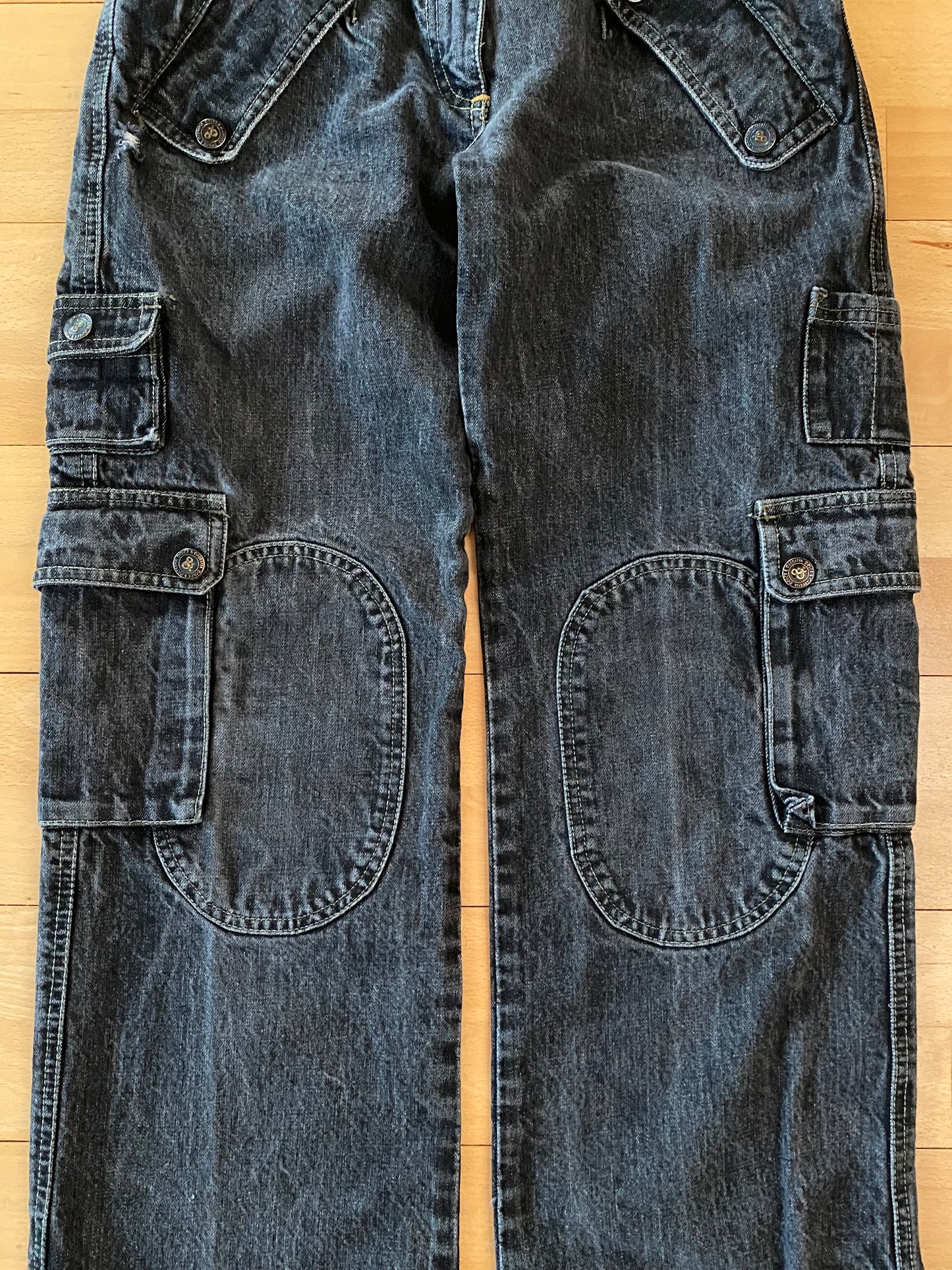 Dolce Gabbana 2003 Denim Parachute Cargo Pants