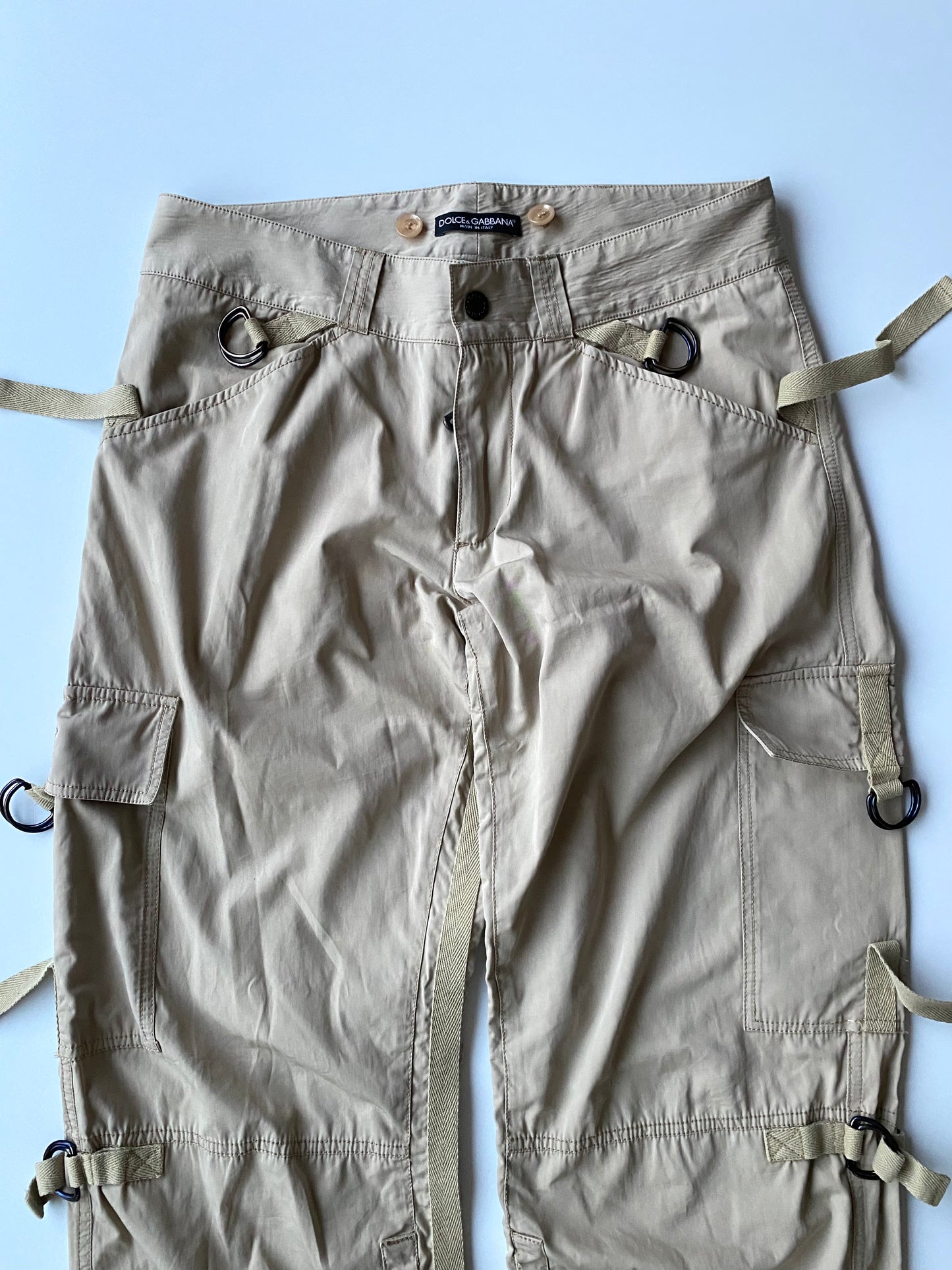 Dolce & Gabbana 2003-2004 Parachute Buckles Cargo Pants