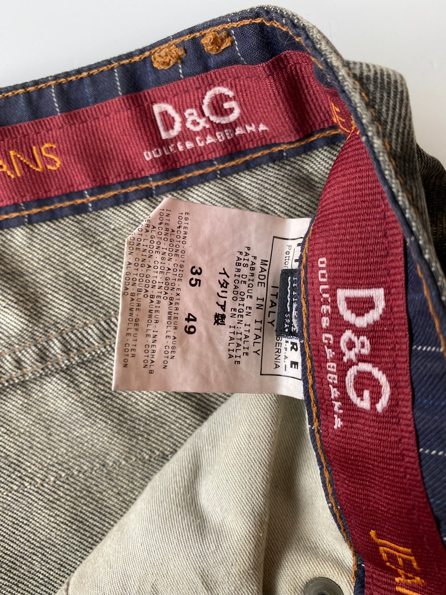 Dolce & Gabbana 2003-2004 Baggy Charcoal Denim Jeans