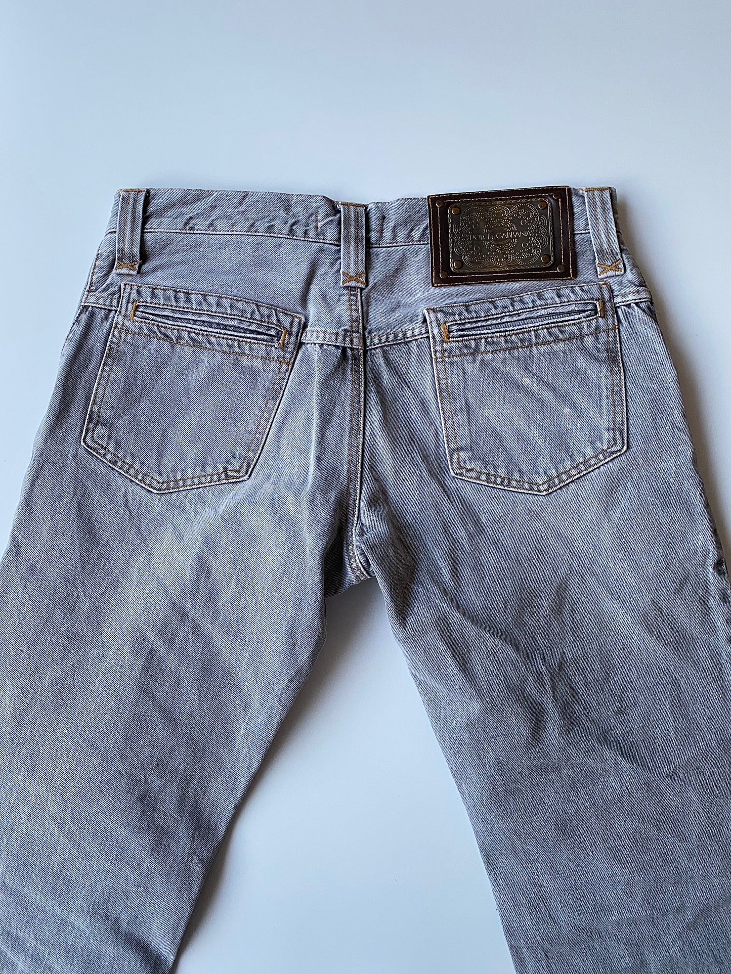 Dolce & Gabbana Archives 2000 Grey Bootcut Flared Denim Jeans
