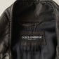 Dolce & Gabbana 2003 Aged Leather Bomber Jacket