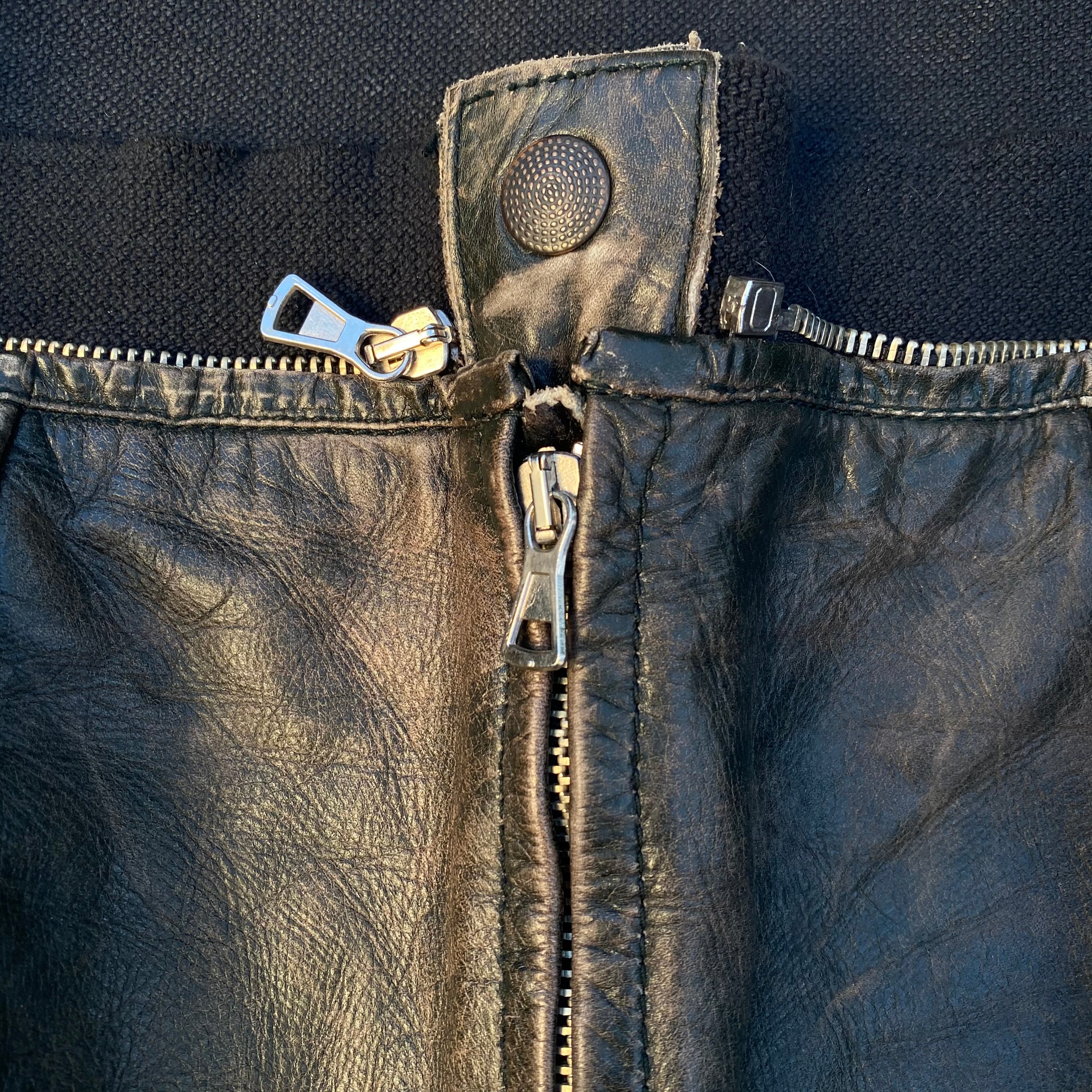 Jean Paul Gaultier 1990 Padded Biker Pants – Obsidian