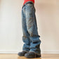 Dolce & Gabbana A/W 2003 Double-Waisted Bootcut Denim Jeans