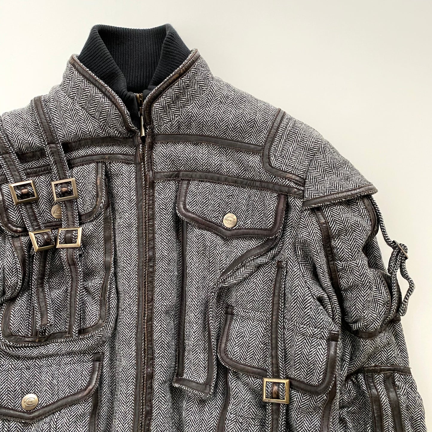 Roberto Cavalli 1990 Soldier Twill Bomber Jacket