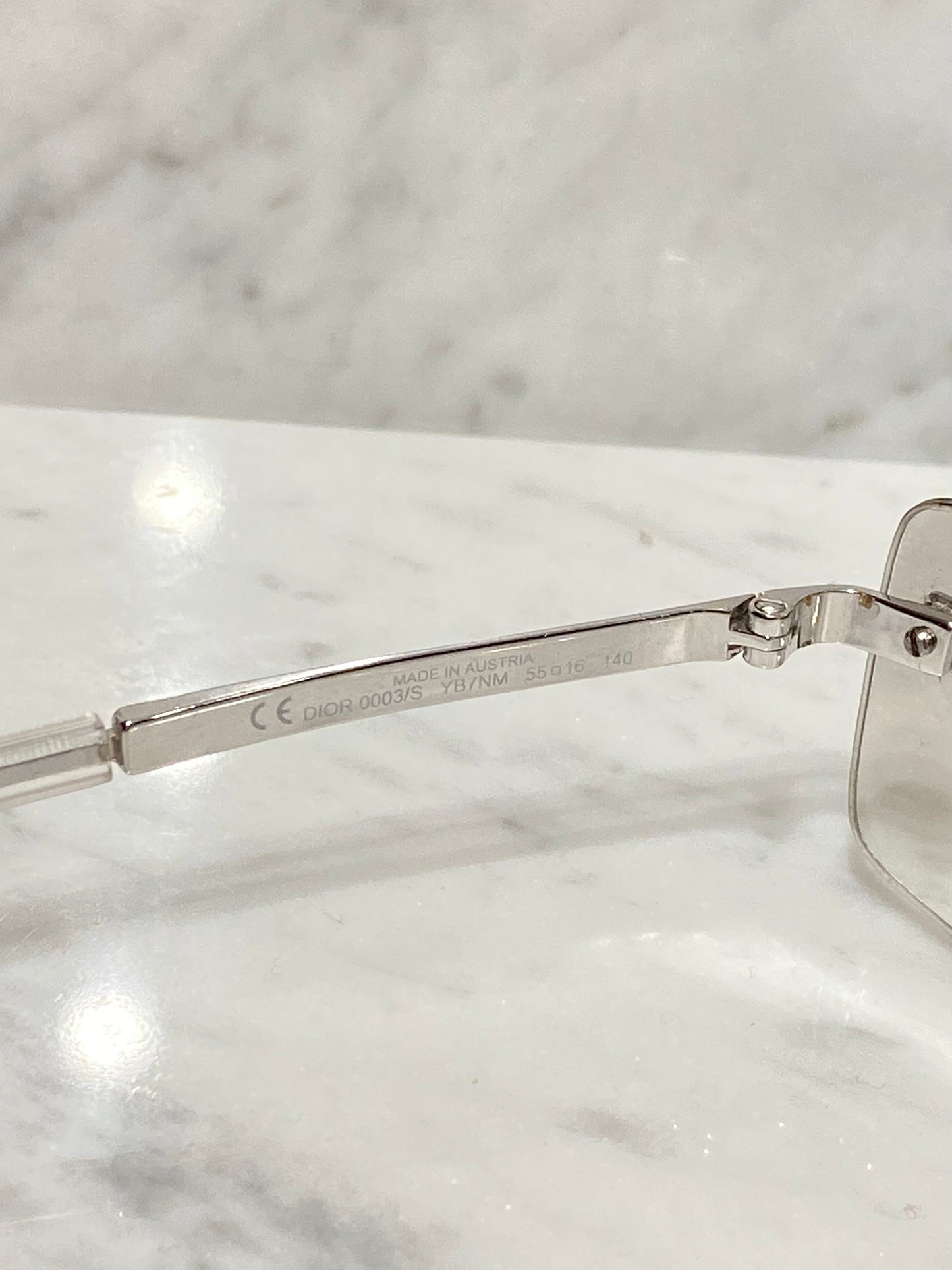 Dior Homme 2000 Aviator Silver Frame Gradient Sunglasses