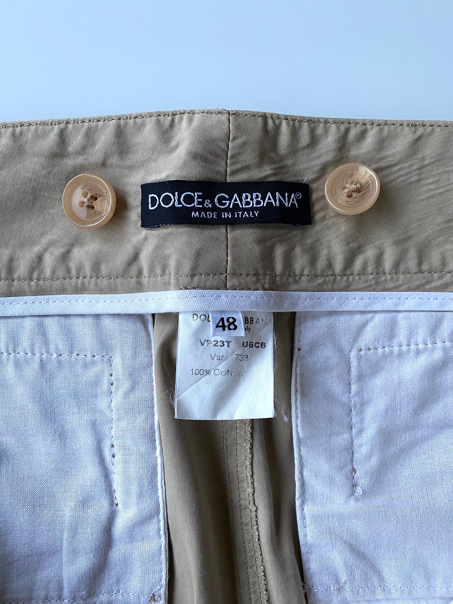 Dolce & Gabbana 2003-2004 Parachute Buckles Cargo Pants