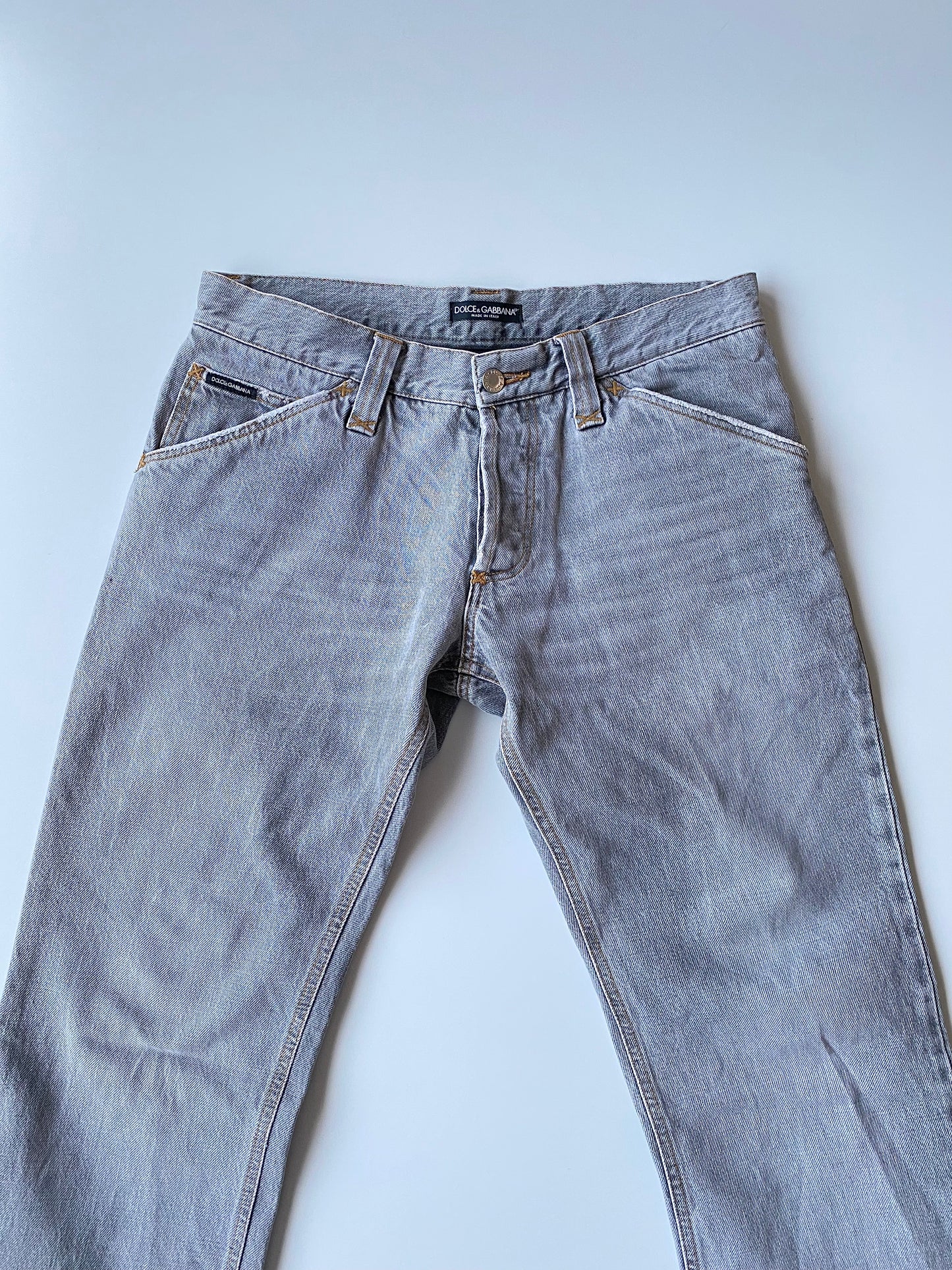 Dolce & Gabbana Archives 2000 Grey Bootcut Flared Denim Jeans