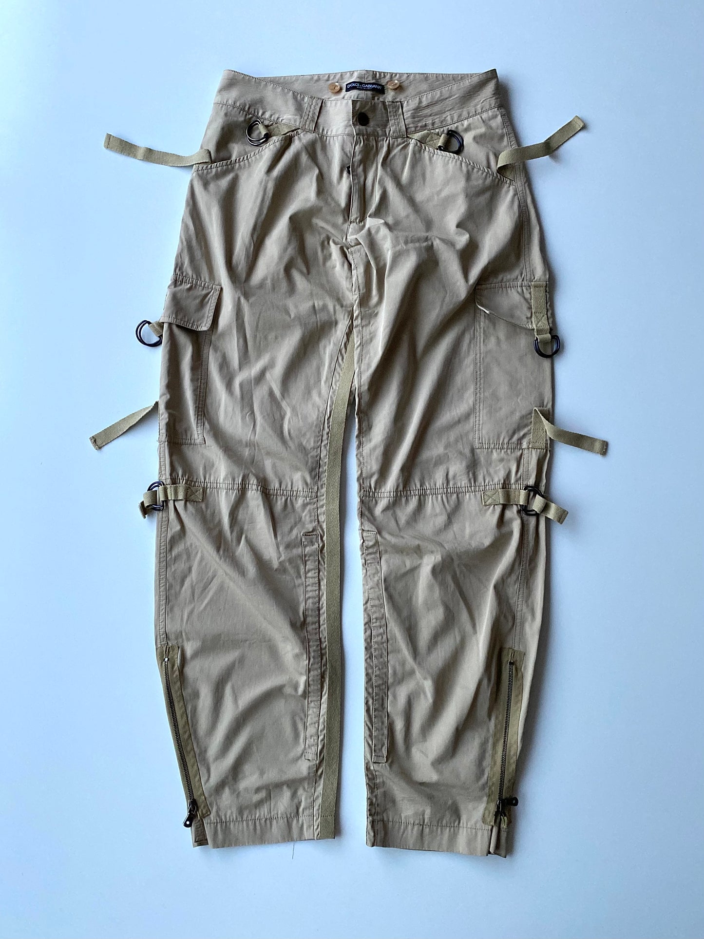 Dolce & Gabbana 2003-2004 Parachute Buckles Cargo Pants