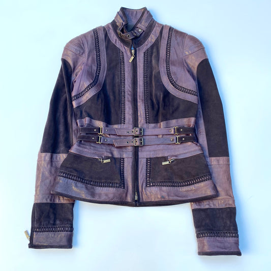Roberto Cavalli 1990 Soldier Leather Jacket