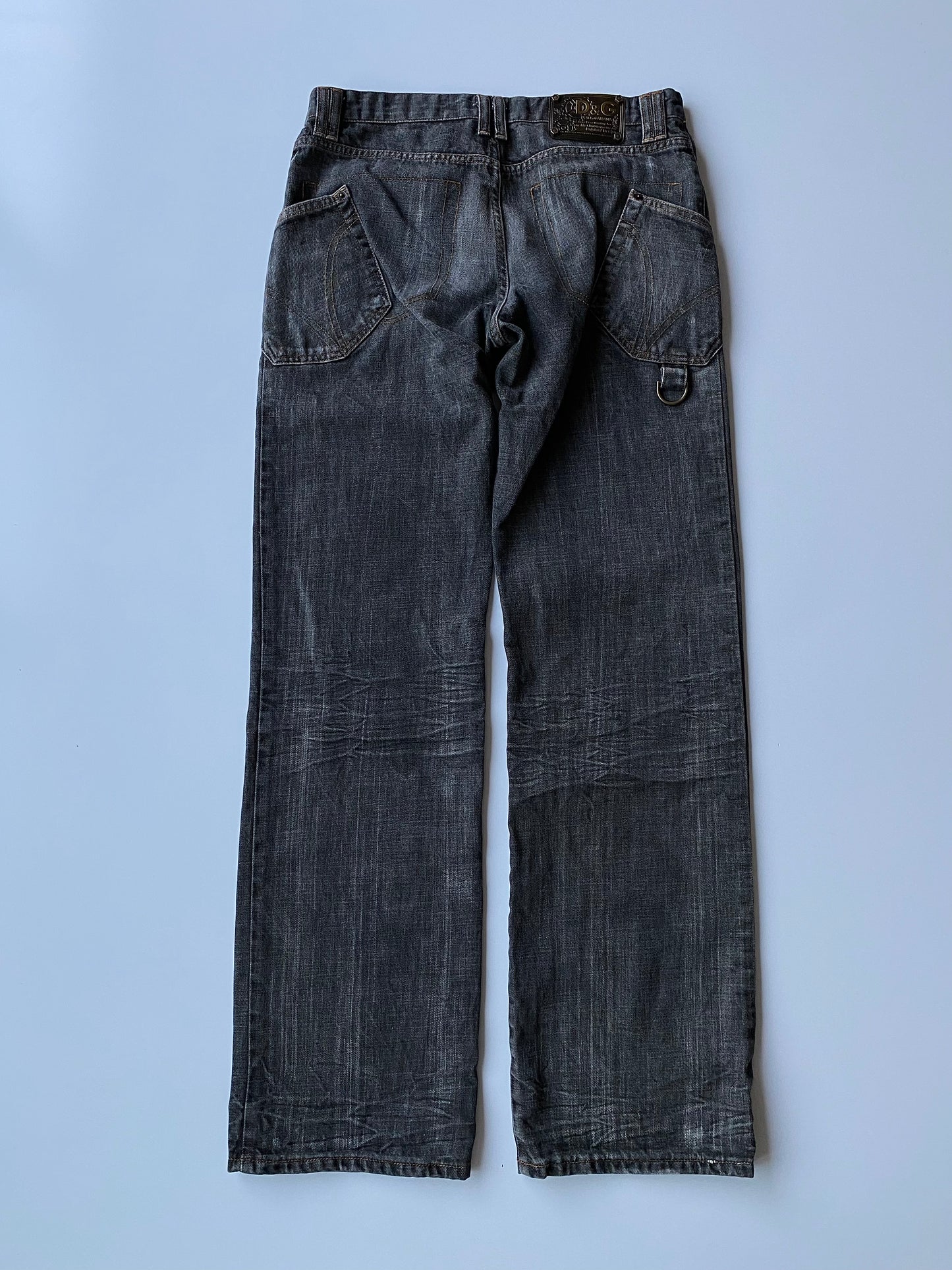 Dolce & Gabbana 2003-2004 Faded Baggy Denim Jeans