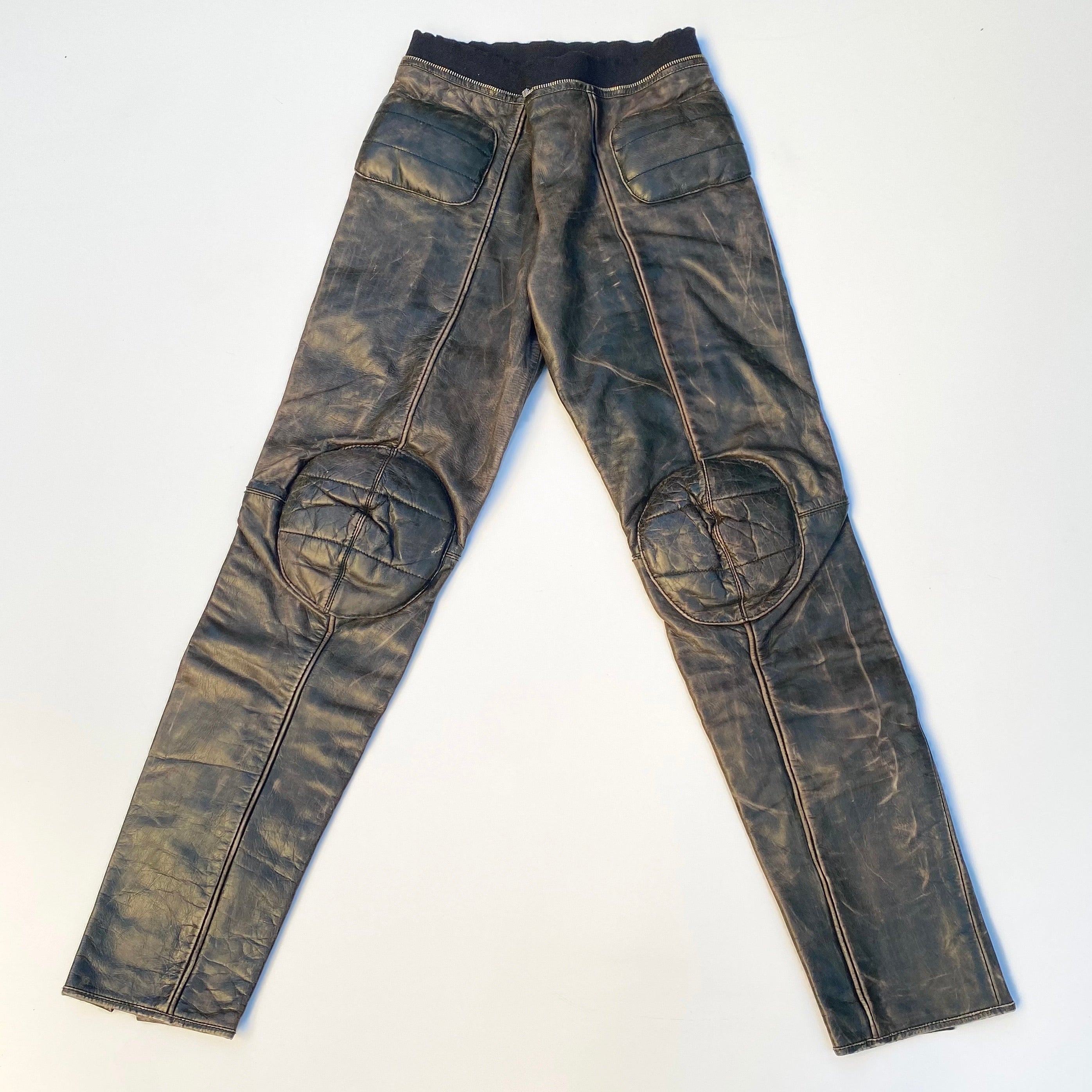 Jean Paul Gaultier 1990 Padded Biker Pants – Obsidian