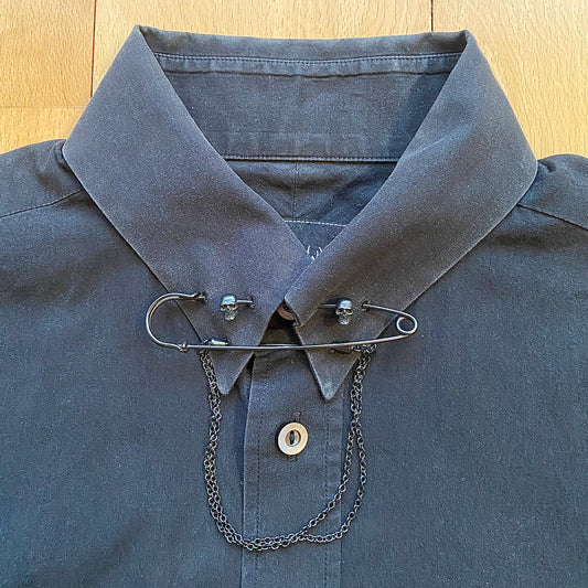 Number (N)ine A/W « Noir » Skull Safety Pins Shirt