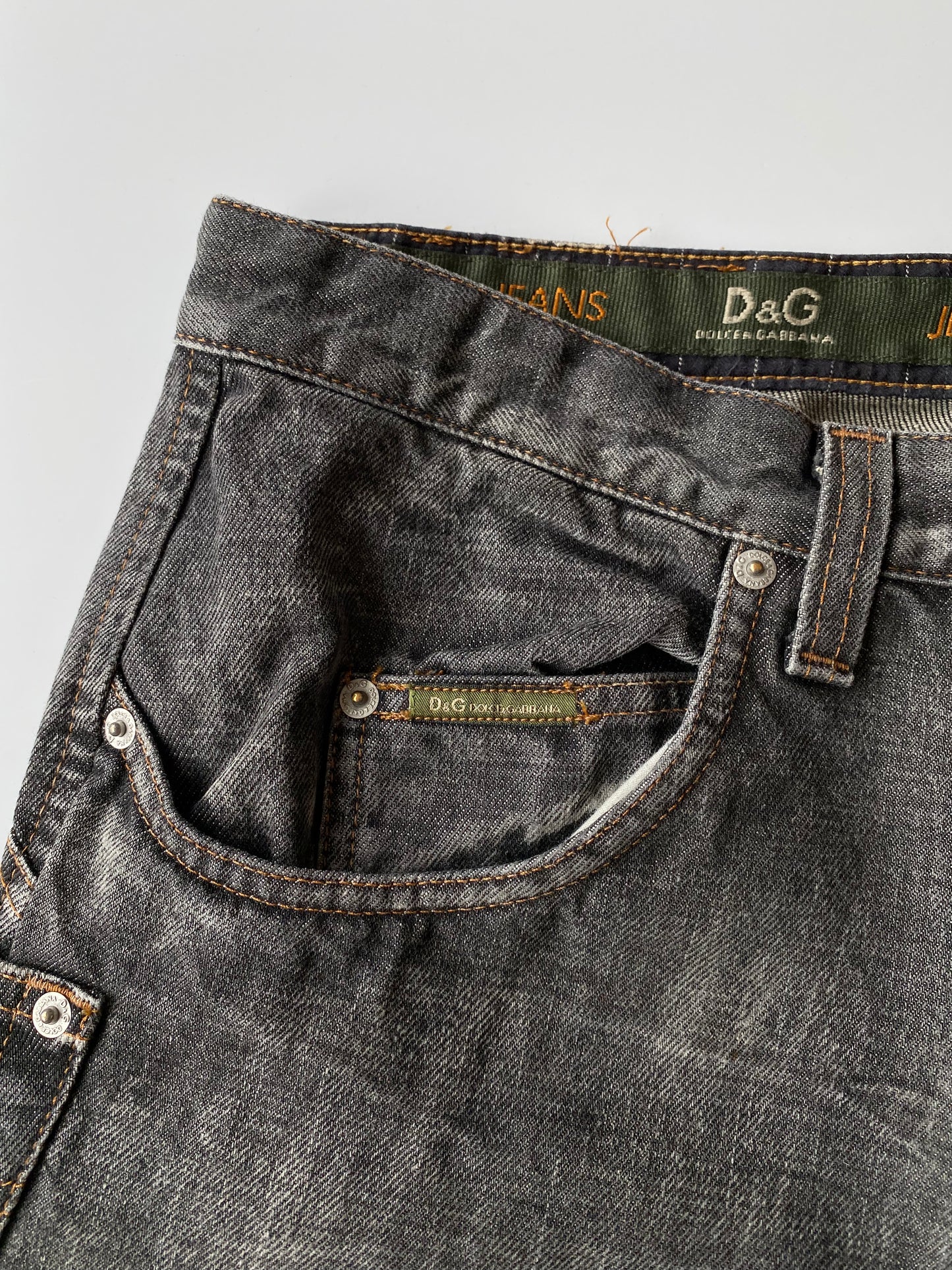 Dolce & Gabbana 2003-2004 Baggy Heavyweight Denim Jeans
